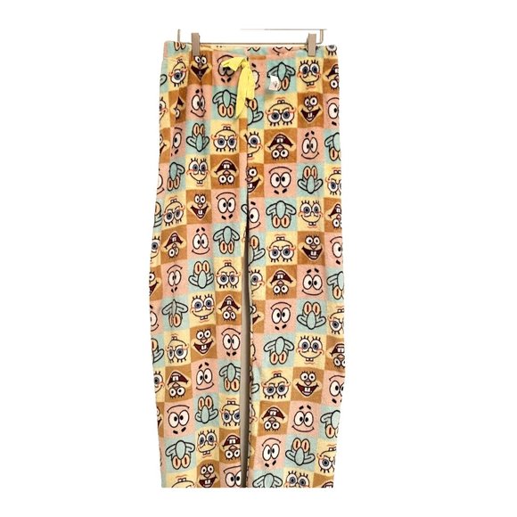 SpongeBob Pajama Pants Cozy Fuzzy Patrick, Squidward, Sandy Soft Lounge PJ Pants - Picture 6 of 15